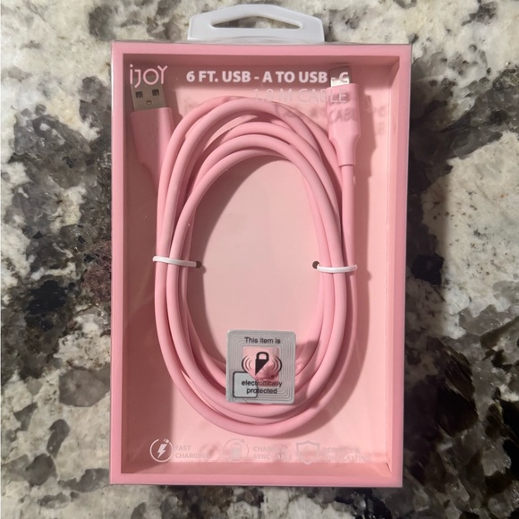 NEW Fast Charging USB-C iPhone and iPad Charger 6ft Cable (PINK) - Picture 3 of 4